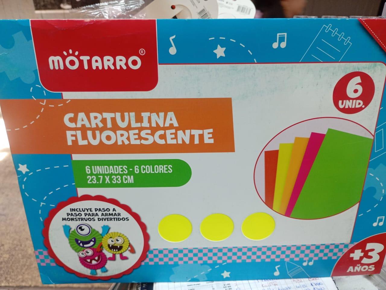 Cartulina fluorescente Motarro 6 colores